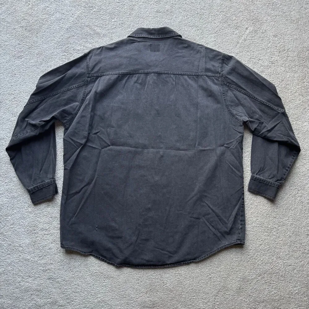 Vintage Levi’s Red Tab Jeans Black Denim Long Sleeve Button Up Shirt Jacket